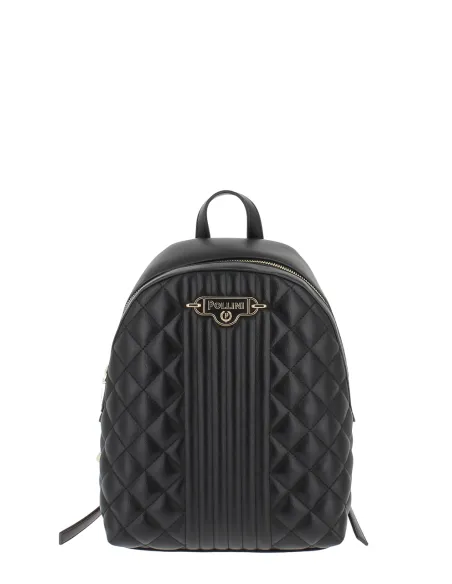Pollini quilted women's backpack, black