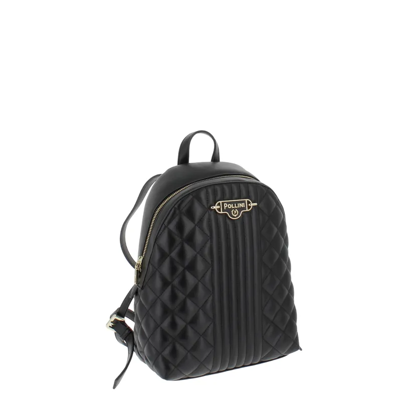 Pollini quilted women's backpack, black 2