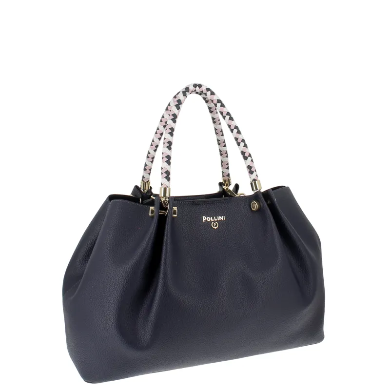 Pollini große Damen-Handtasche, nachtblau 2
