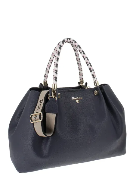 Pollini große Damen-Handtasche, nachtblau