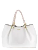 Pollini große Damen-Handtasche, weiß