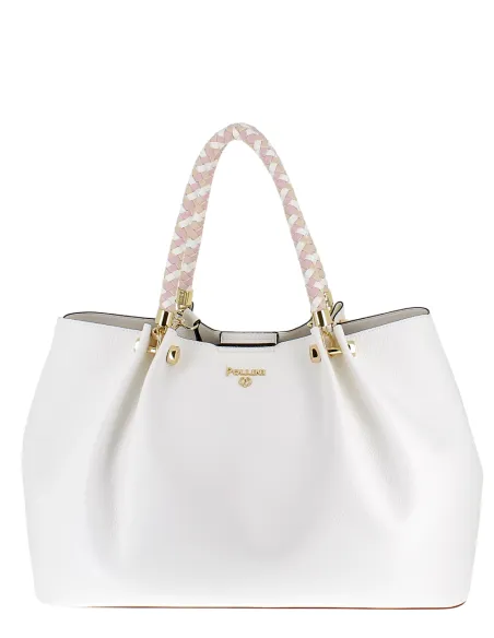 Pollini große Damen-Handtasche, weiß