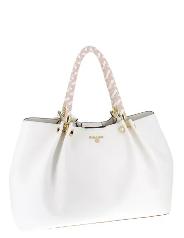 Pollini große Damen-Handtasche, weiß