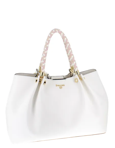 Pollini große Damen-Handtasche, weiß