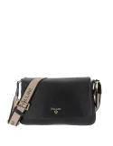 Pollini medium-sized women's shoulder bag with flap, black