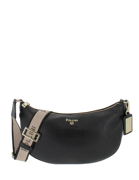 Borsa donna a tracolla Pollini, nera