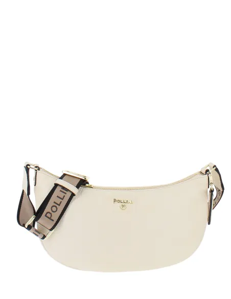 Pollini medium cross-body bag, cream