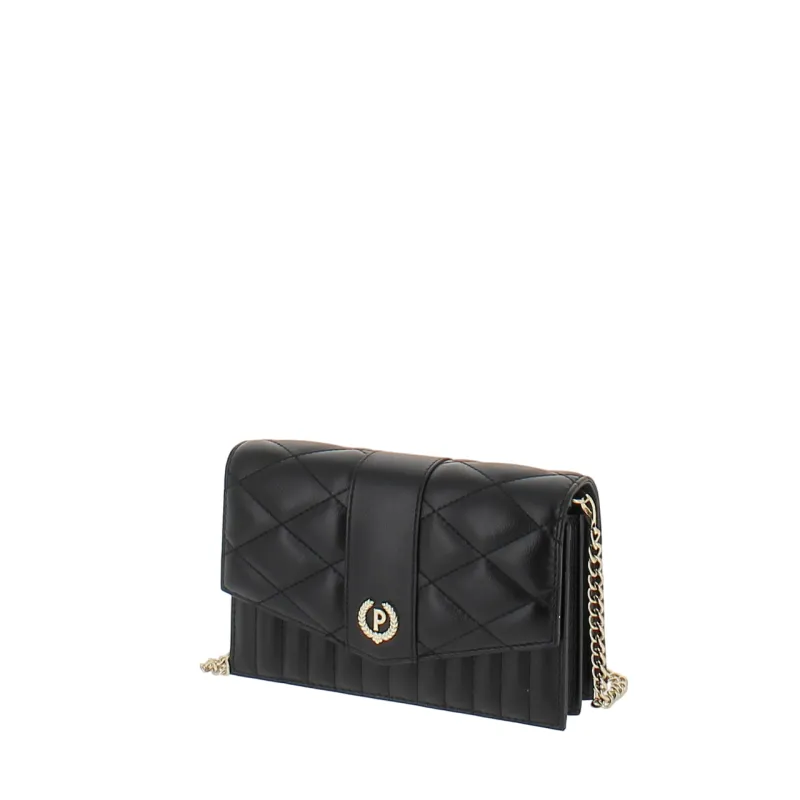 Pollini quilted clutch bag, black 2