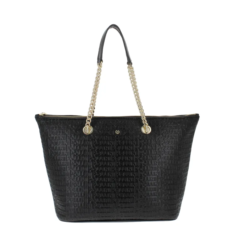 Shopping logata Pollini, nera