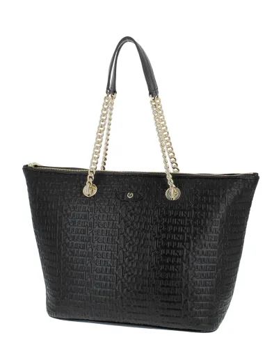 Shopping logata Pollini, nera