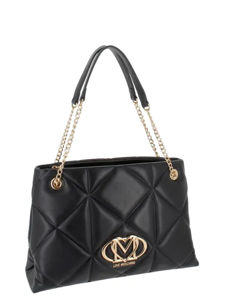 Borsa shopping trapuntata Love Moschino, nera