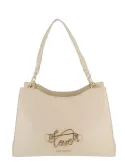Borsa shopping donna Love Moschino, crema