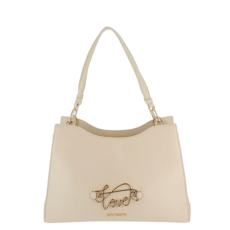 Love Moschino shopping bag, cream