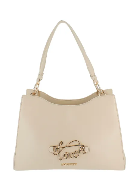 Love Moschino shopping bag, cream
