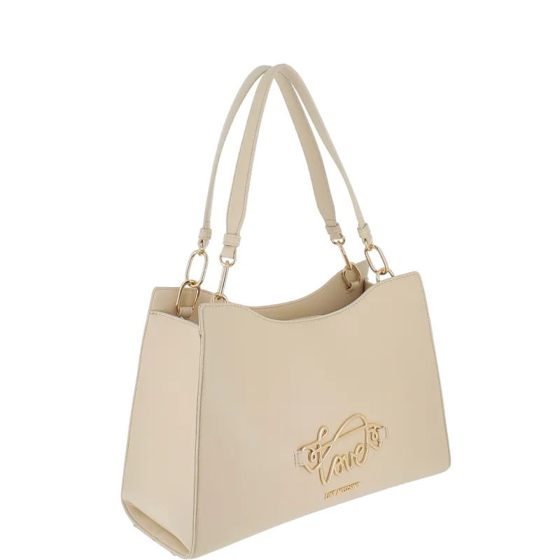 Love Moschino shopping bag, cream 2