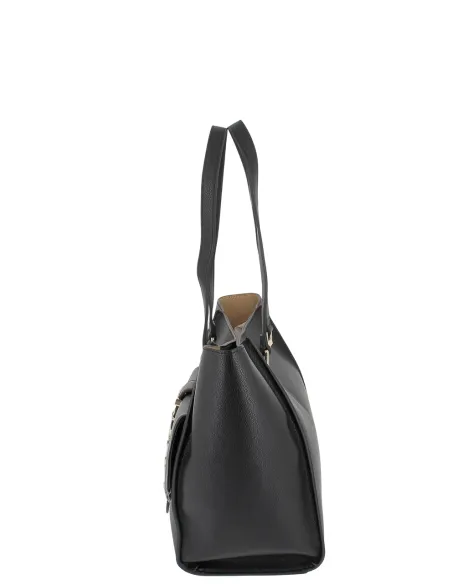 Love Moschino Einkaufstasche mit Außentasche, schwarz