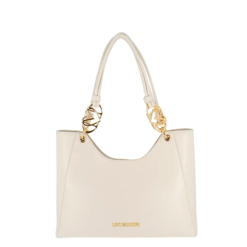 Love Moschino Jewel shopping bag, ivory