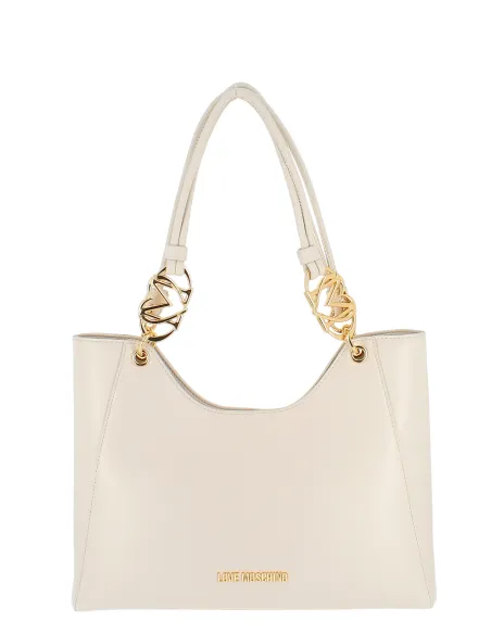 Einkaufstasche Love Moschino Jewel, Elfenbein