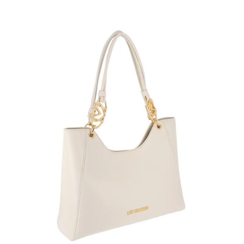 Love Moschino Jewel shopping bag, ivory 2