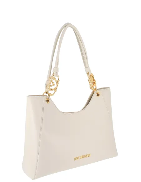 Einkaufstasche Love Moschino Jewel, Elfenbein
