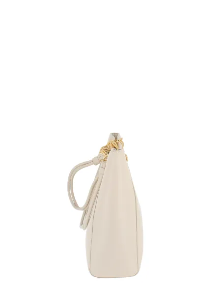 Einkaufstasche Love Moschino Jewel, Elfenbein