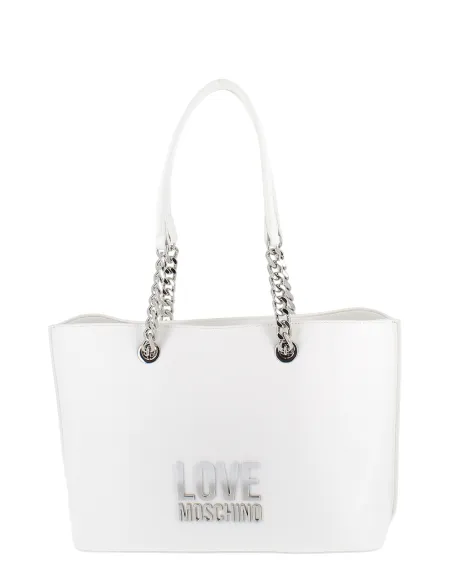 Love Moschino Einkaufstasche, weiß