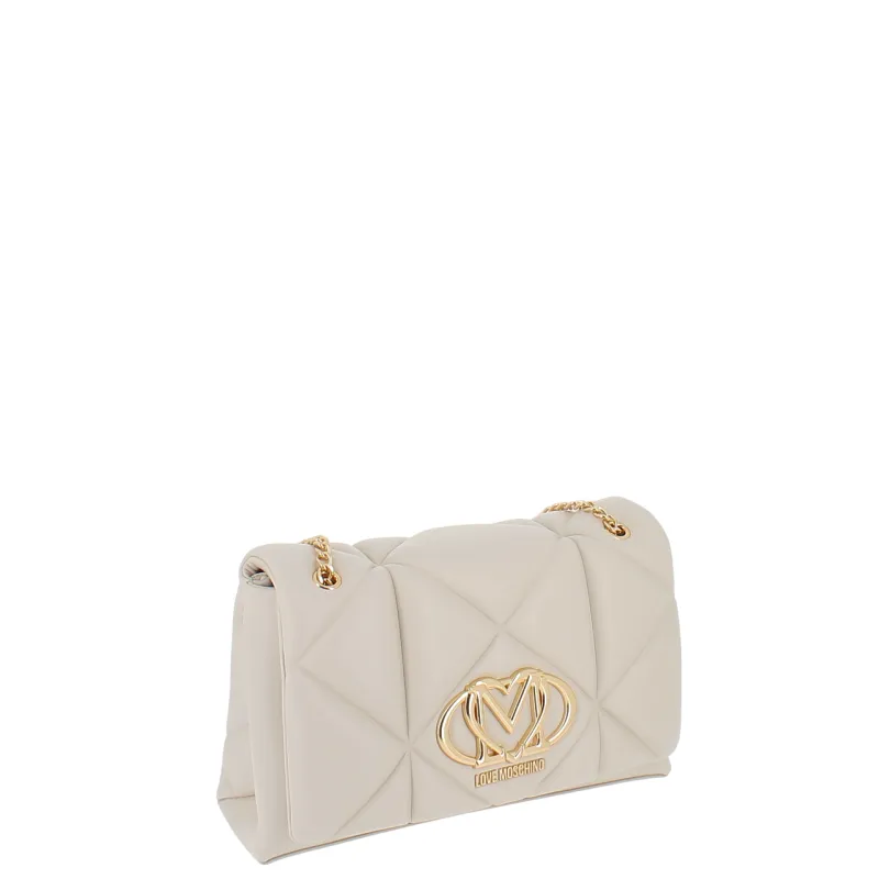 Love Moschino gesteppte Damen-Tasche, creme 2