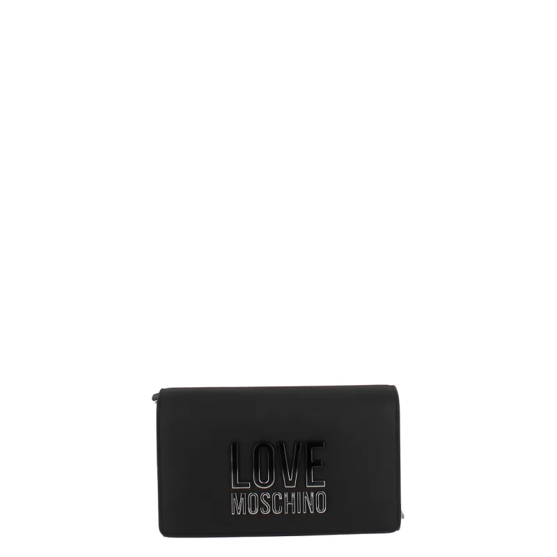 Love Moschino Clutch-Tasche mit Kette, schwarz