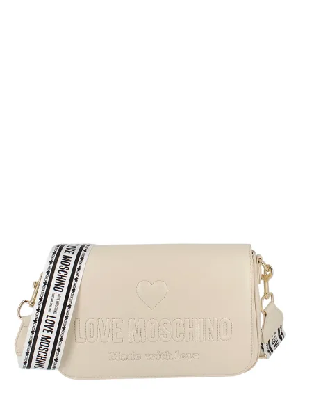 Love Moshino women's cross-body bag, cream