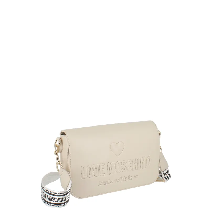 Love Moshino women's cross-body bag, cream 2