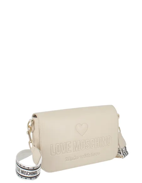 Love Moshino women's cross-body bag, cream