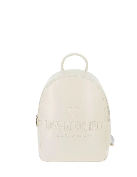 Damen-Rucksack mit Love Moschino-Logo, ivory