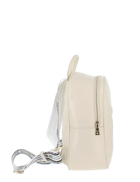 Damen-Rucksack mit Love Moschino-Logo, ivory