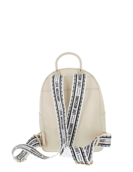 Women's backpack with Love Moschino logo, ivory