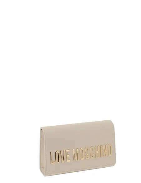 Pochette con catena Love Moschino, avorio
