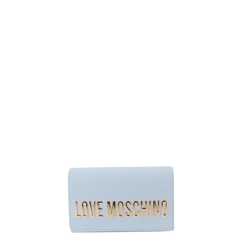 Pochette con catena Love Moschino, cielo