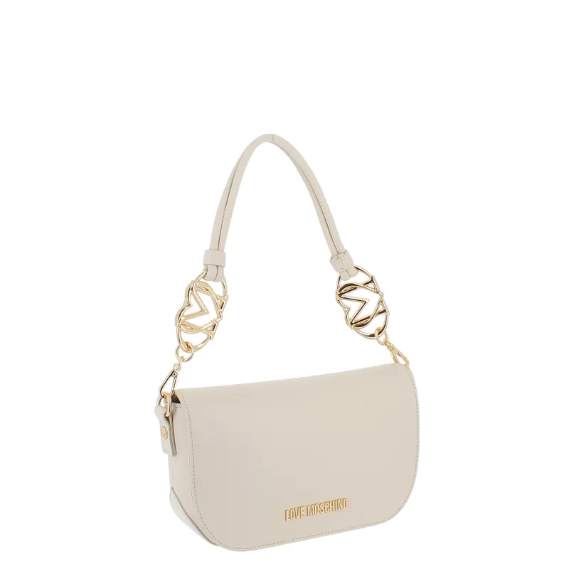 Borsa donna a spalla Love Moschino, avorio 2