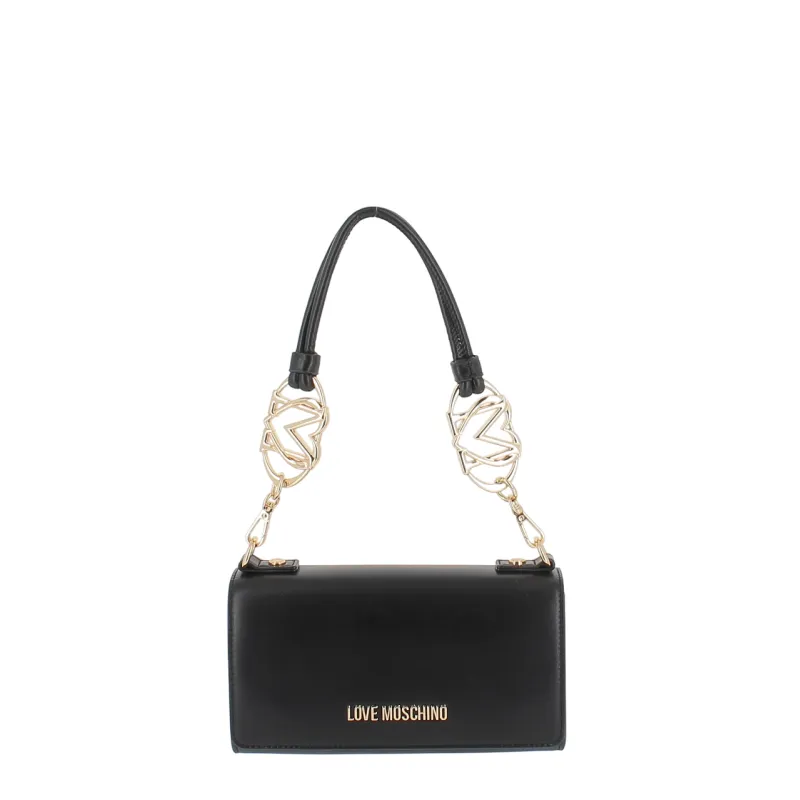 Borsa a spalla piccola con due comparti Love Moschino...