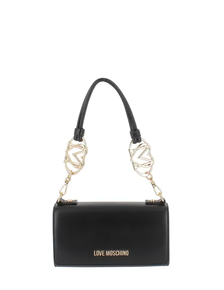 Love Moschino Jewel small shoulder bag with two compartments, black