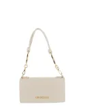 Borsa a spalla piccola con due comparti Love Moschino Jewel, avorio