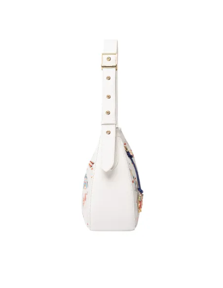 Piero Guidi Rosetta hobo bag, white