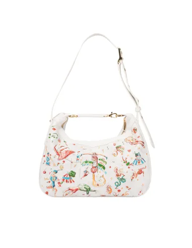 Piero Guidi Rosetta hobo bag, white