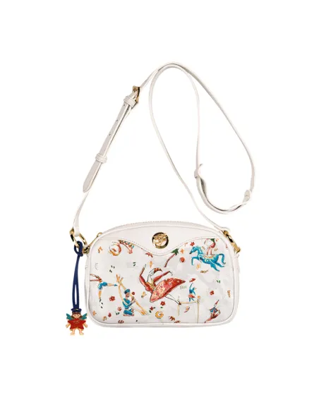 Tracollina in pelle Piero Guidi Magic Circus, bianca