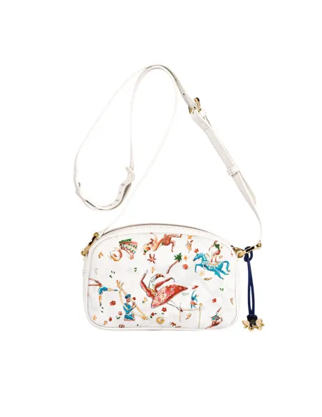 Piero Guidi Magic Circus leather cross-body bag, white