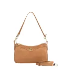 Borsa a spalla in pelle Piero Guidi, marrone chiaro