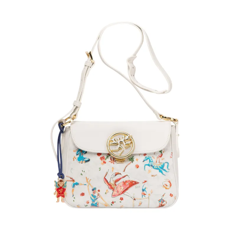 Piero Guidi Macic Circus leather shoulder bag with flap...