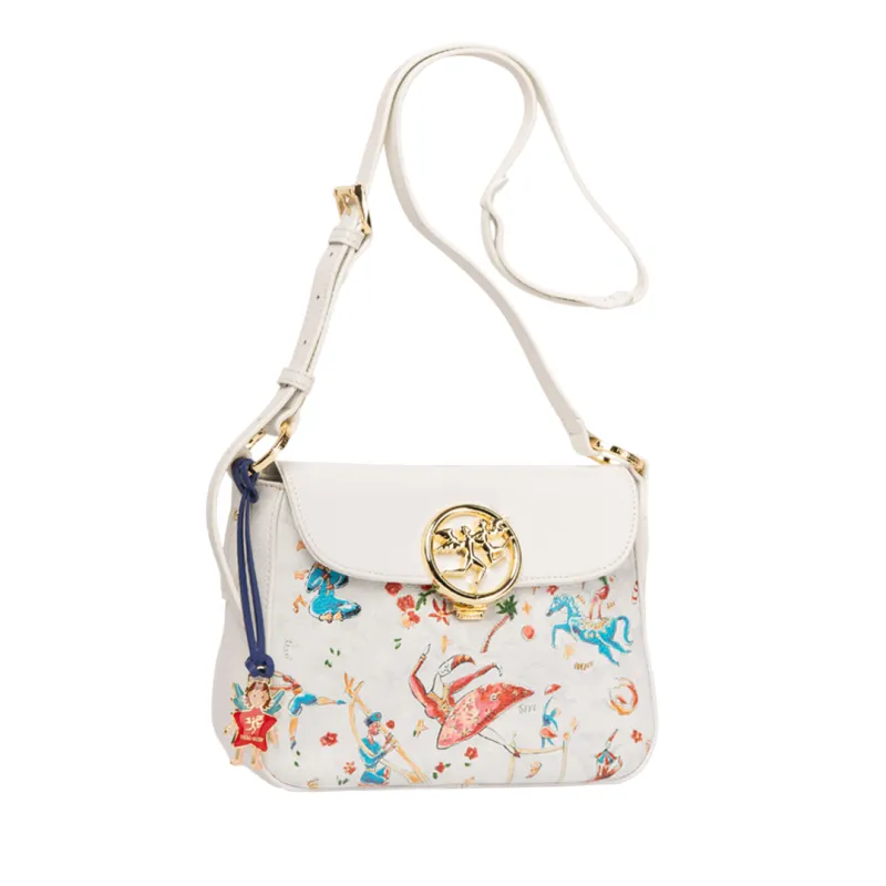 Piero Guidi Macic Circus leather shoulder bag with flap... 2