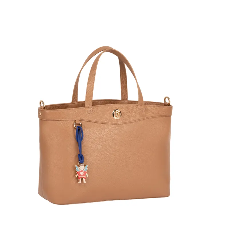 Piero Guidi Leder-Handtasche, Biskuit 2