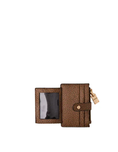 Borbonese Münz- und Kreditkartenetui, op natur