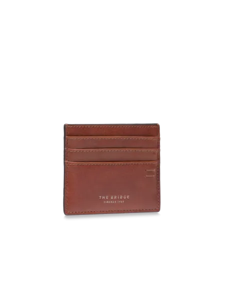 Porta carte di credito in pelle The Bridge Giulio, marrone